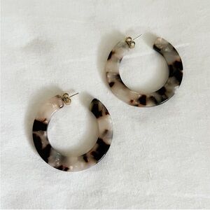 Madewell Hoop Earrings - Tortoiseshell Earrings